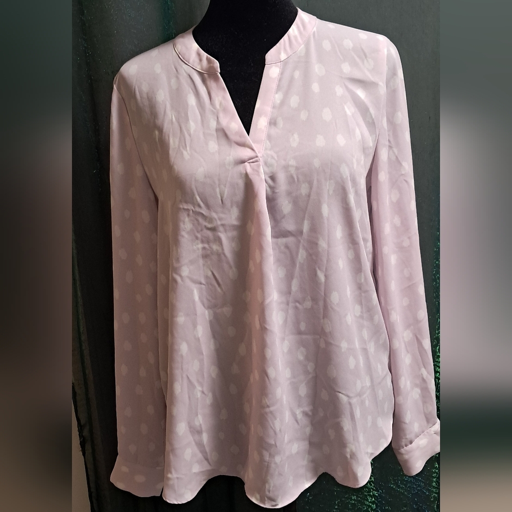 Lavender polka dot top
